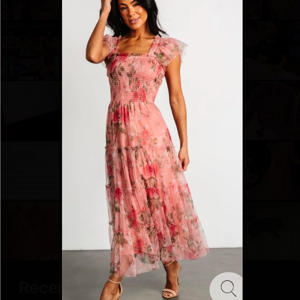 Floral Pink Women's Dress